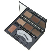 4 Color Eyebrow Shaping Powder Palette Best Brow Brush Black Eyebrow Powder with Mirror