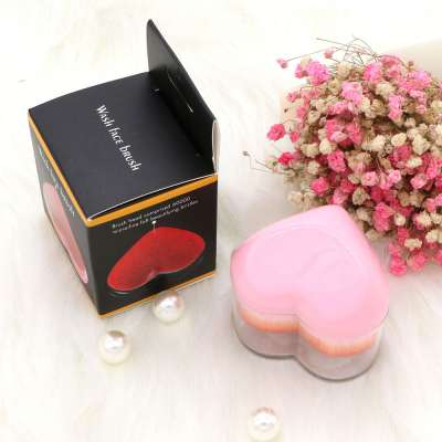 Heart shape Magic traceless single Big  Powder Foundation concealer BB cream Blush Cosmetic Beauty Makeup Brush with Mirror