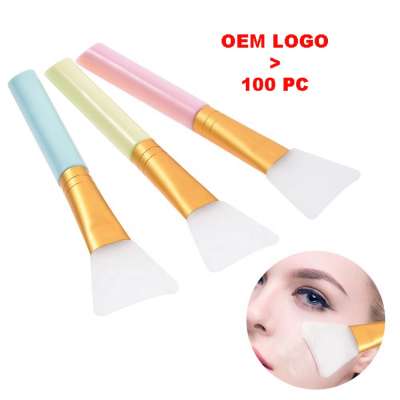 Private Label Handle Silicone Facial Face Mask Makeup Brushes masker maquillage diy mask tool soft silicone face mask brush